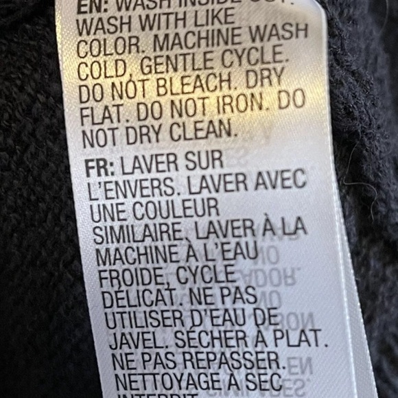 Roxy Sweater Navy Blue Sz M Open Cardigan Hood Mesh Sleeves Cotton Beach 90s Y2K - Picture 12 of 12